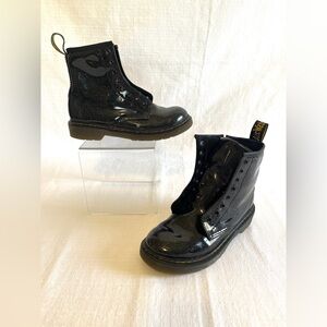 Kids Dr Martens 1460 Glitter boots in black